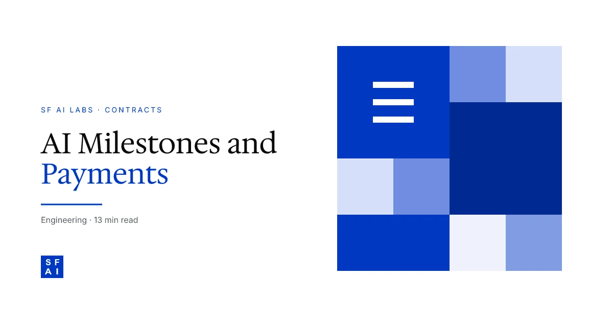 AI Development Milestones and Payment Schedules