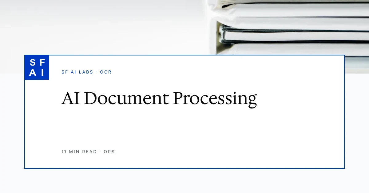 AI-Powered Document Processing: OCR and Analysis