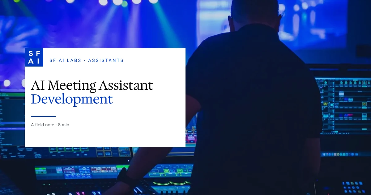 AI Meeting Assistant Development Services