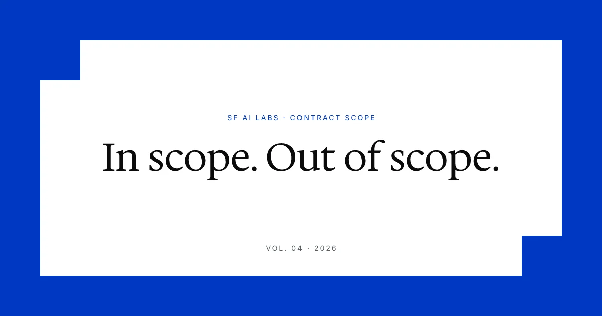 AI MVP fixed-price contracts: what's in scope vs what's not
