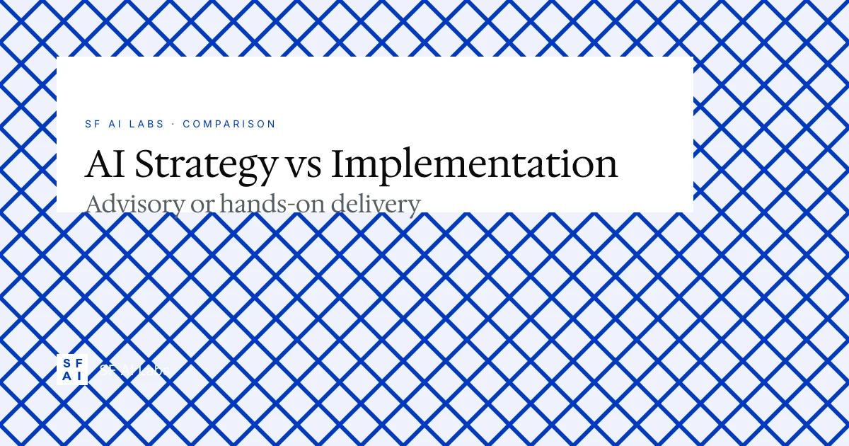 AI Strategy Consulting vs Hands-On Implementation