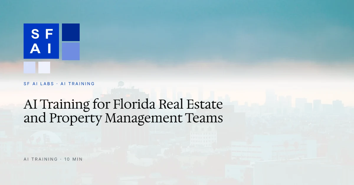 AI Training for Florida Real Estate Brokerages and Property Managers