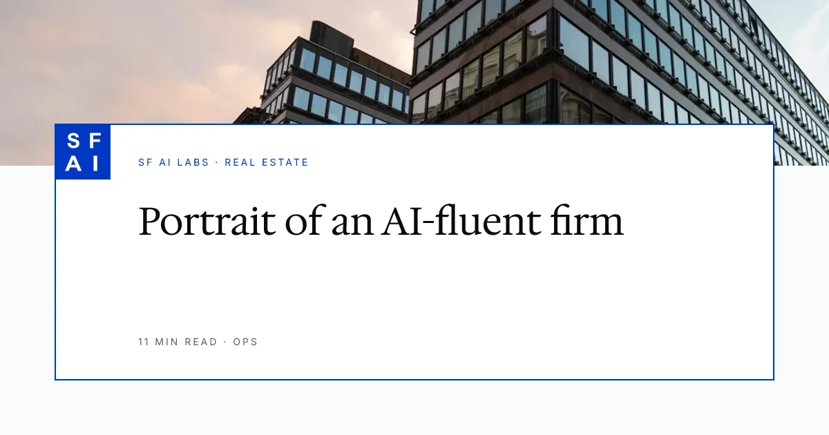Anatomy of an AI-fluent brokerage