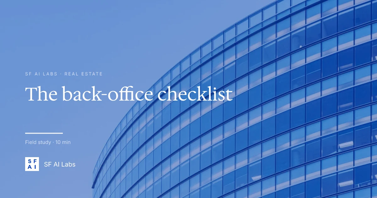 The back-office automation checklist for a 4-person property team