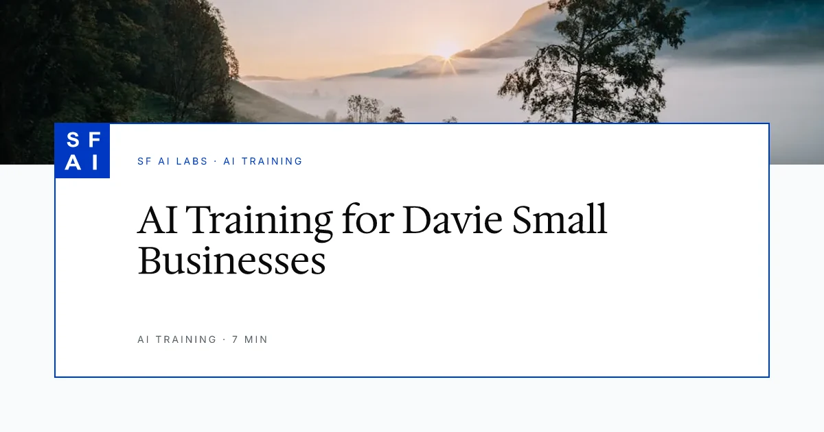AI Training for Davie Small Businesses: Workshops, Grants, and What It Costs