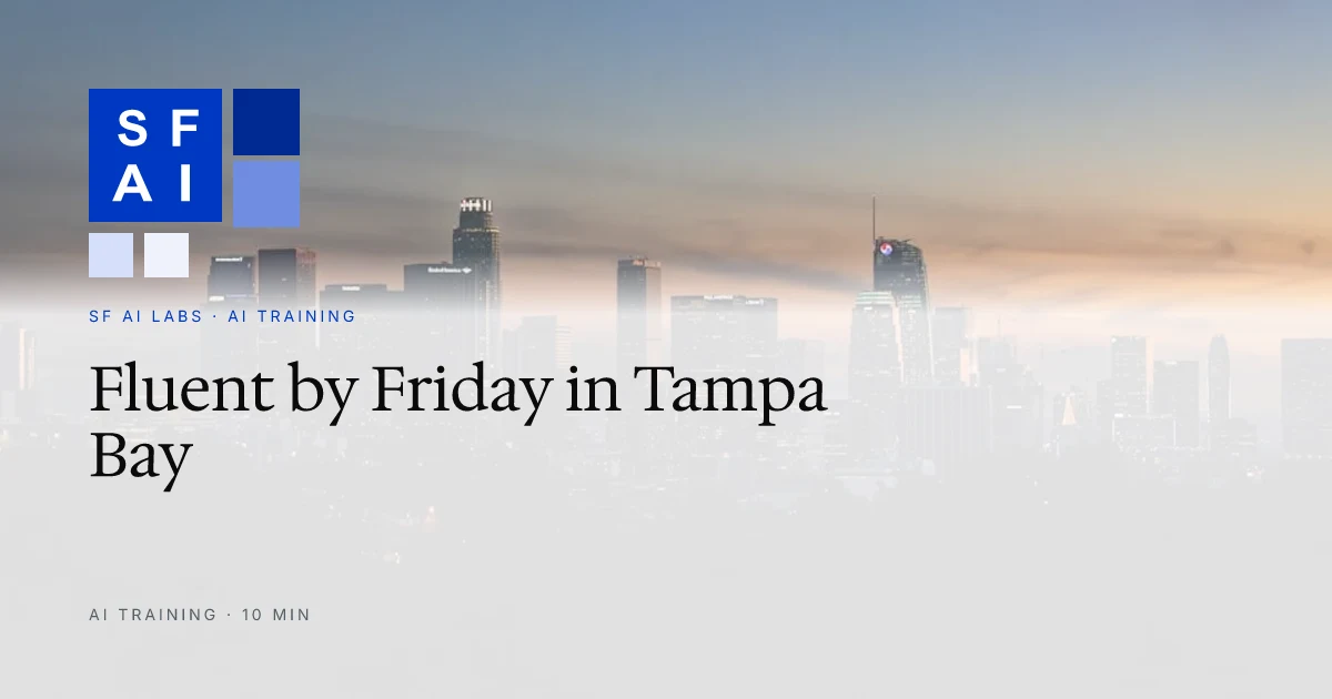 Corporate AI Training in Tampa Bay: A Buyer's Guide for 5–50 Person Firms