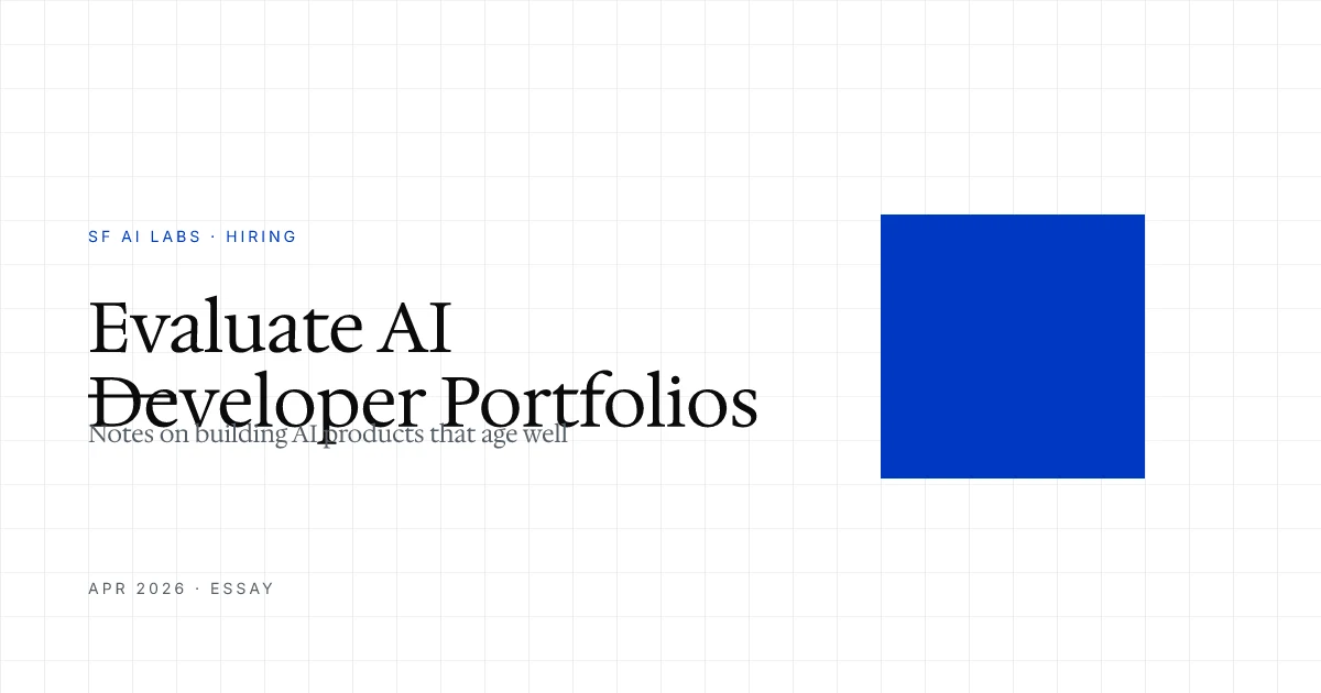 How to Evaluate AI Developer Portfolios and Case Studies