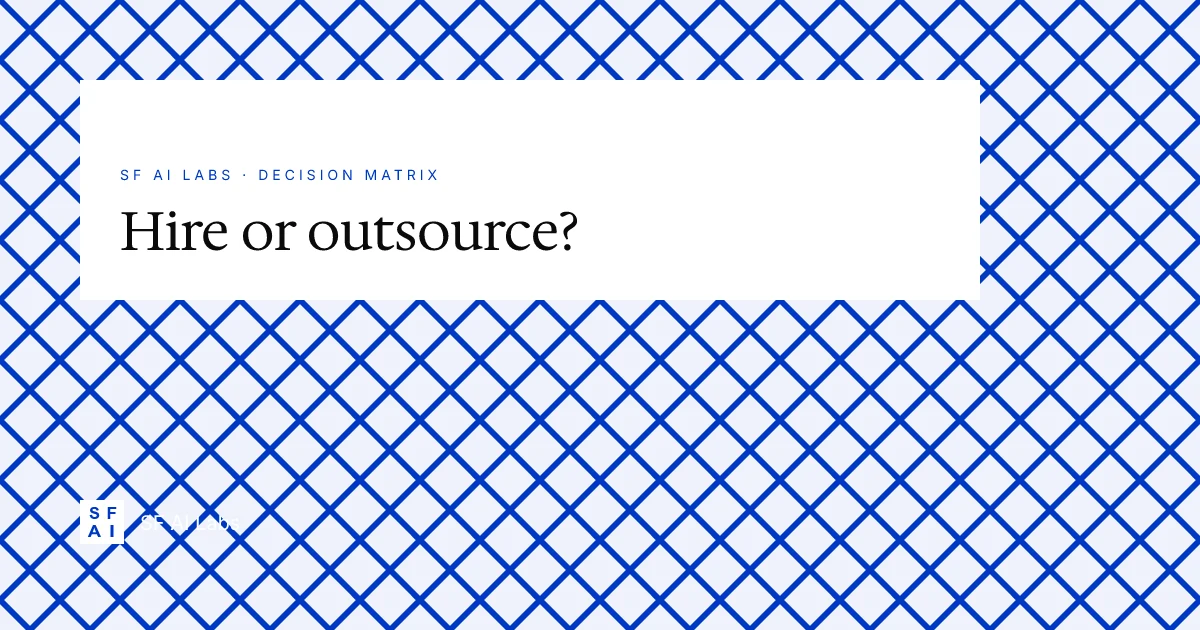 Hiring AI evaluation talent vs outsourcing to a partner