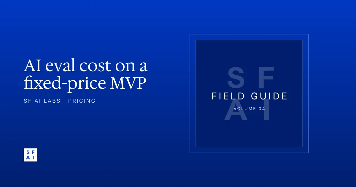 How much does AI eval engineering cost on a fixed-price MVP?