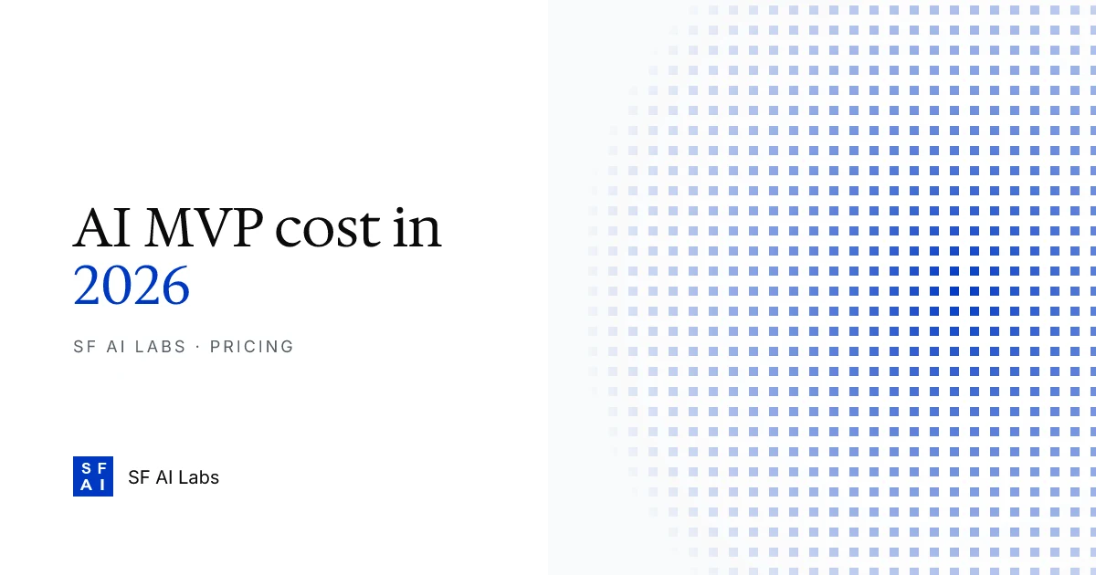 How much does it cost to turn an AI idea into a shipped MVP in 2026?