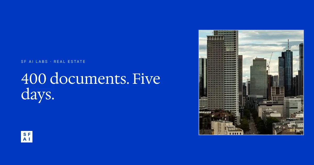 Inside an AI-assisted due diligence: 400 documents in 5 days