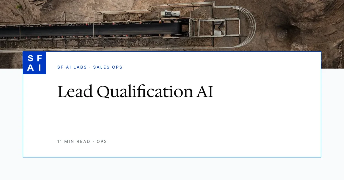 Lead Qualification AI: Sales Automation Development