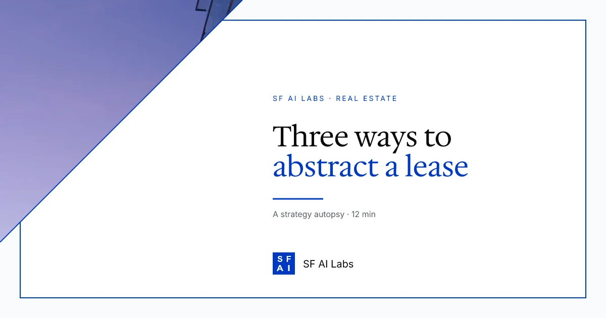 Lease abstraction services vs AI software vs custom automation: the three-way choice