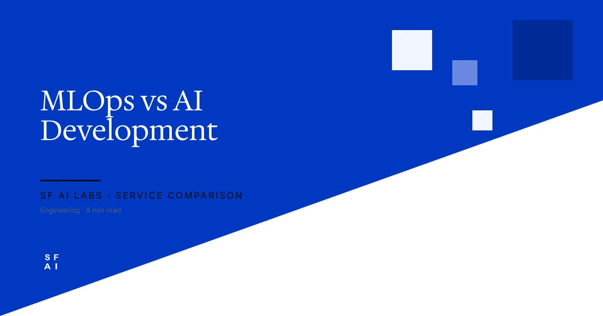 MLOps Consulting vs AI Development Services