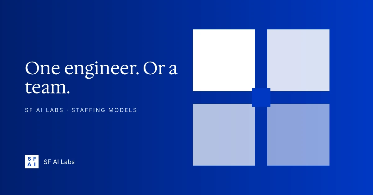 Senior AI engineer-as-a-service vs full agency engagement