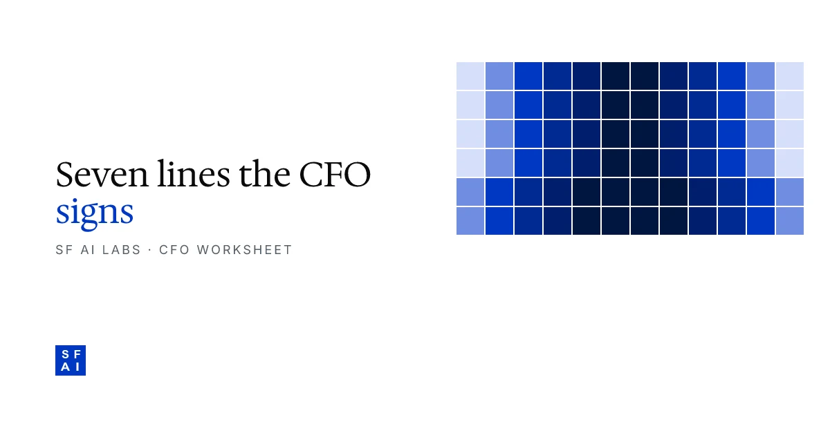 The AI MVP Budget Your CFO Won't Push Back On: a 7-Line Worksheet