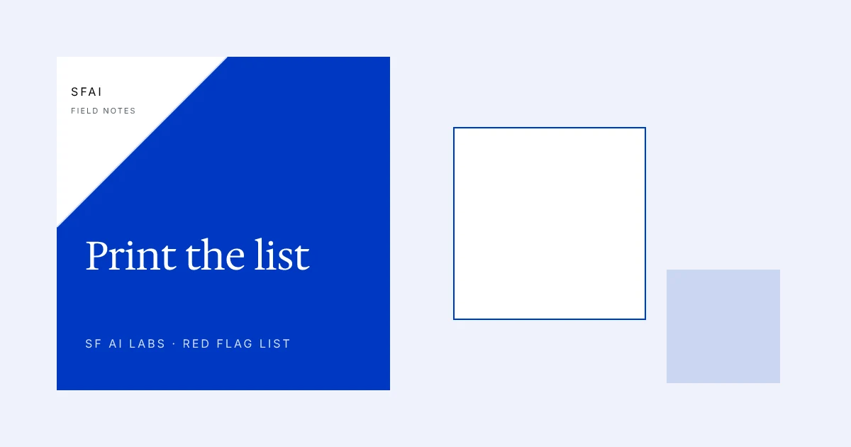 The AI MVP partner red-flag list every solo founder should print out