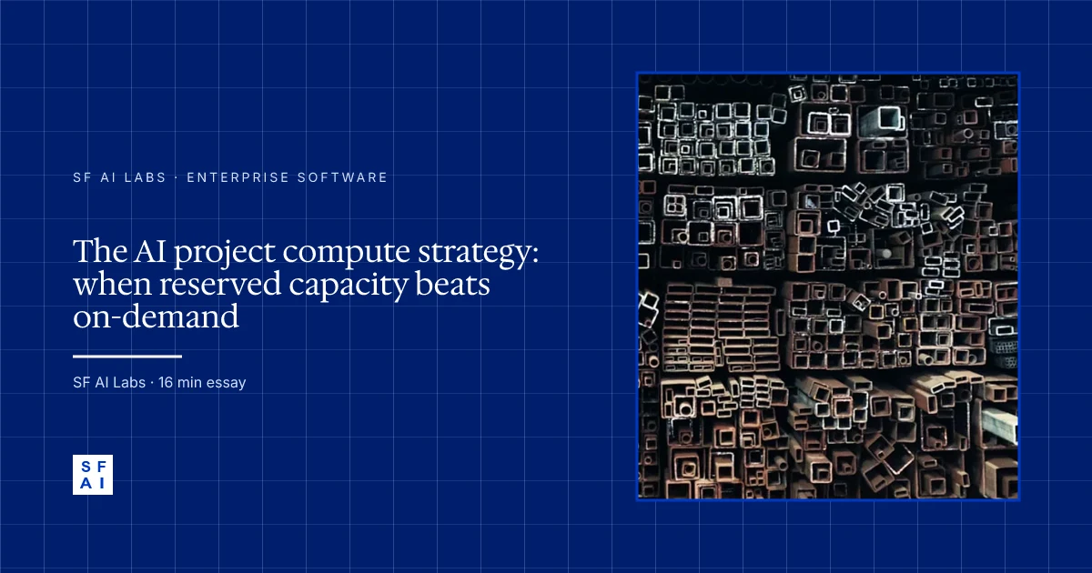 The AI project compute strategy: when reserved capacity beats on-demand