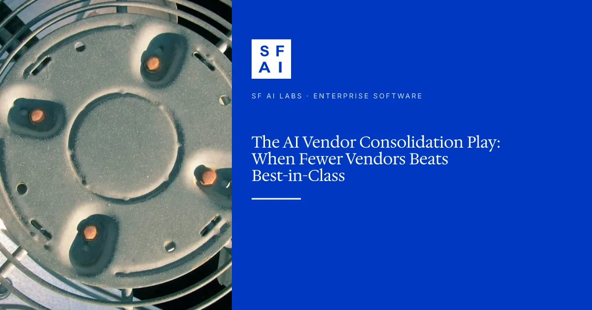 The AI Vendor Consolidation Play: When Fewer Vendors Beats Best-in-Class