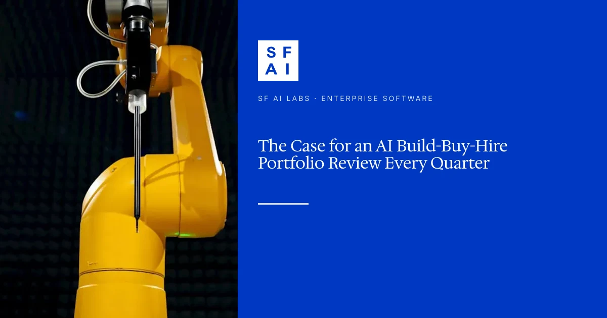 The Case for an AI Build-Buy-Hire Portfolio Review Every Quarter