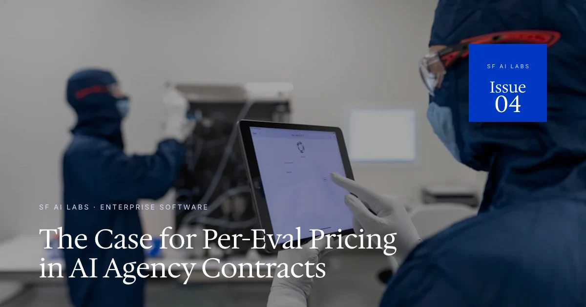 The Case for Per-Eval Pricing in AI Agency Contracts