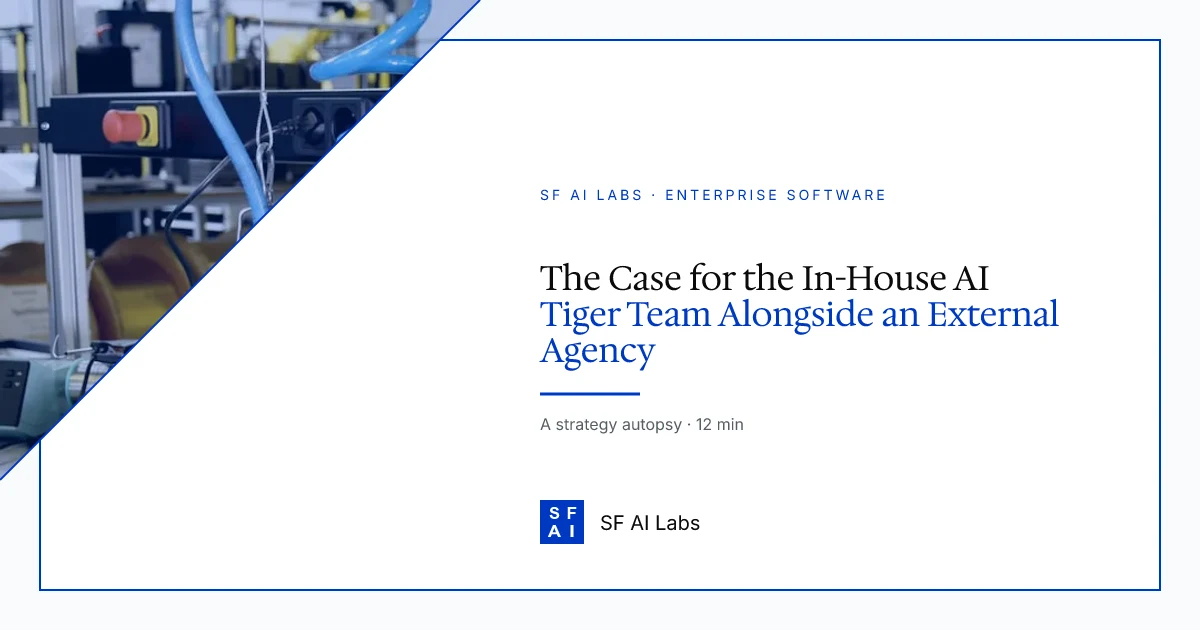 The Case for the In-House AI Tiger Team Alongside an External Agency