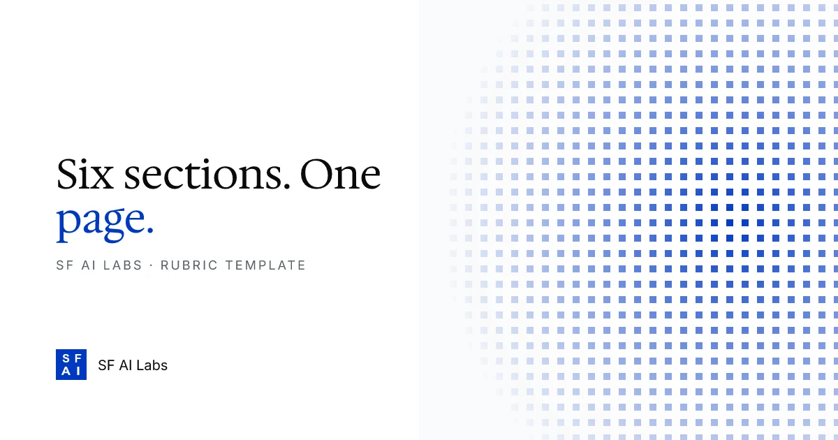 The Eval Rubric Template every non-technical founder should ask for