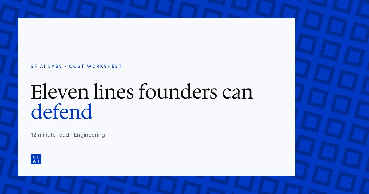 The Founder's MVP Cost Worksheet: 11 line items