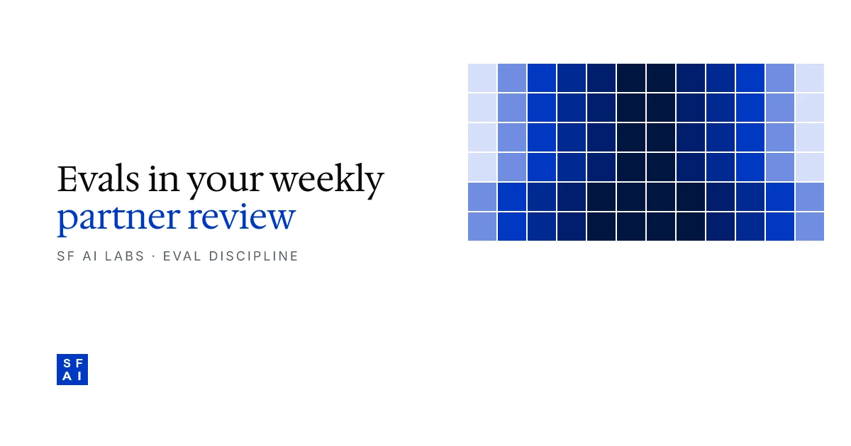 The role of evals in your weekly partner relationship