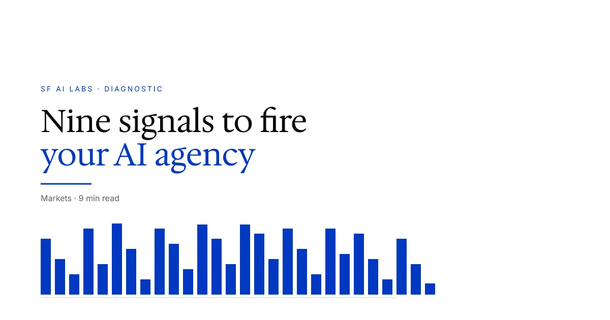 When to fire your AI development agency: 9 unmistakable signals