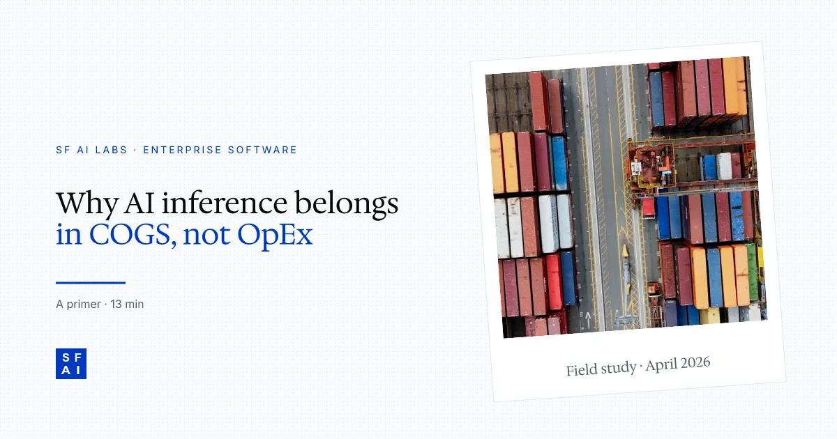Why AI inference belongs in COGS, not OpEx