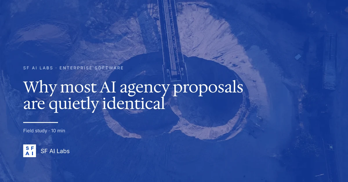 Why most AI agency proposals are quietly identical
