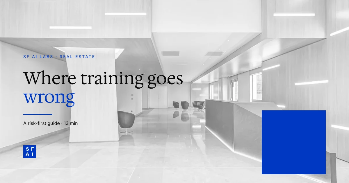 Why most AI training programs fail at real estate firms